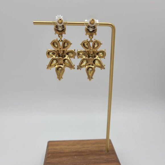 J Crew Clear Crystal Cluster Drop Earrings - Picture 2 of 8